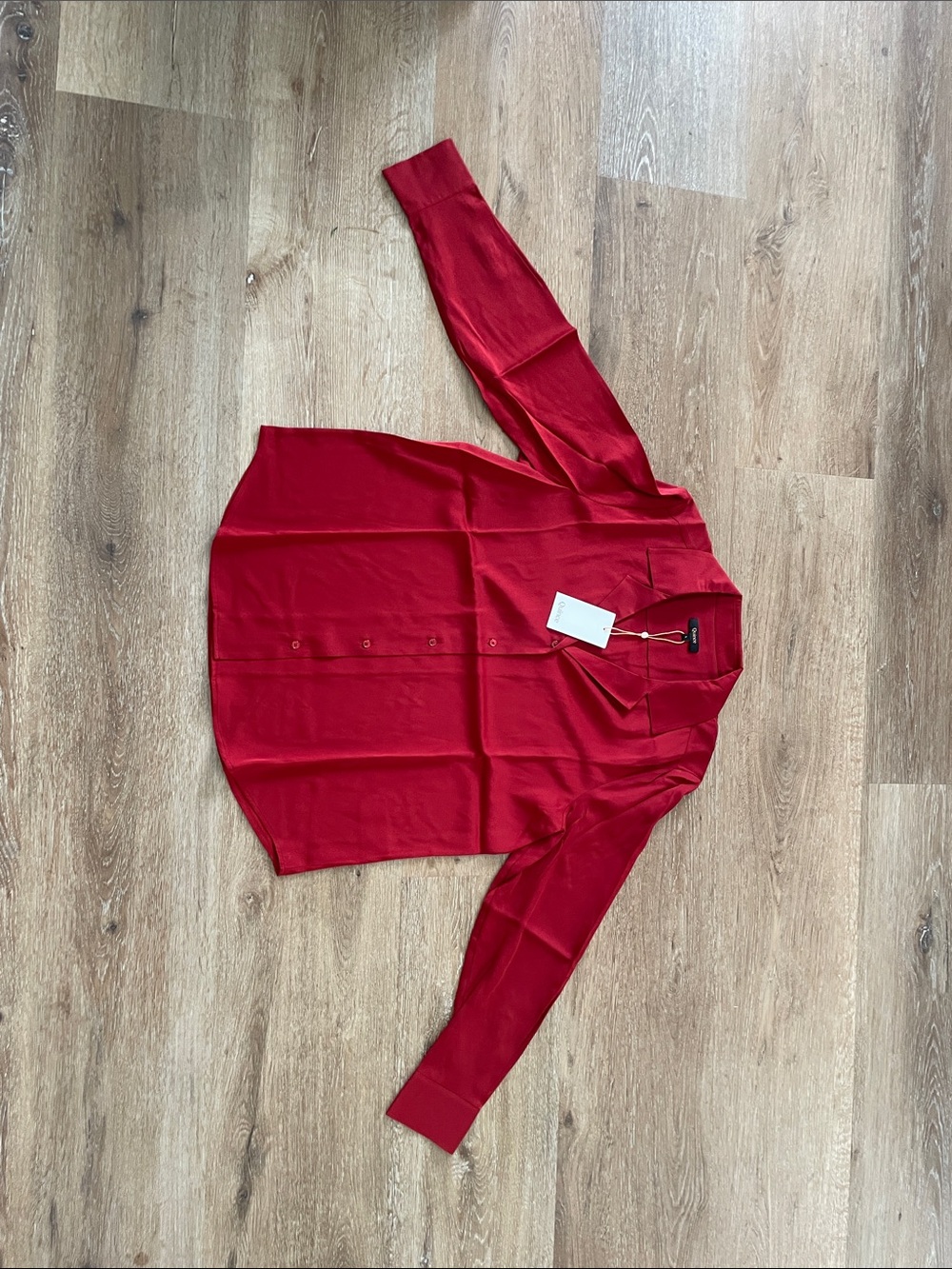 Quince Classic Red Button-Down Shirt